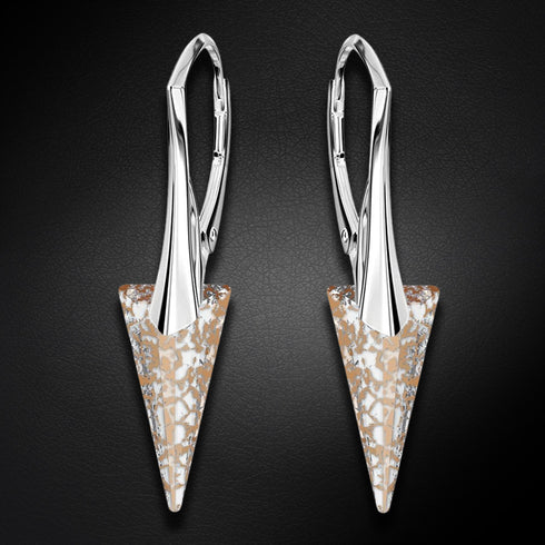 Sudraba auskari "Smaile II (Rose Patina)" ar Swarovski™ kristāliem